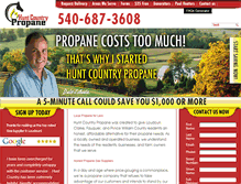 Tablet Screenshot of huntcountrypropane.com